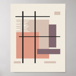 Poster Minimalist Rectangular Forms in Balanced Layout