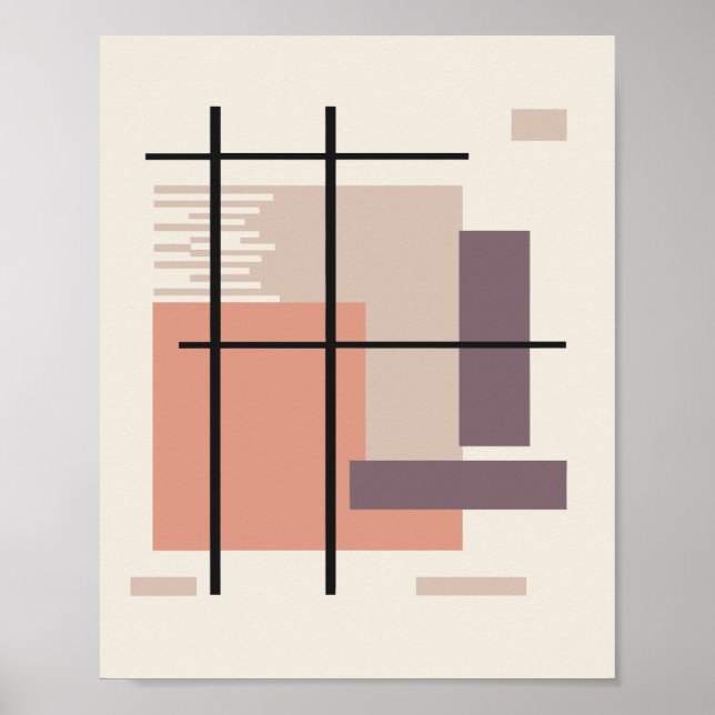 Poster Minimalist Rectangular Forms in Balanced Layout (Frente)