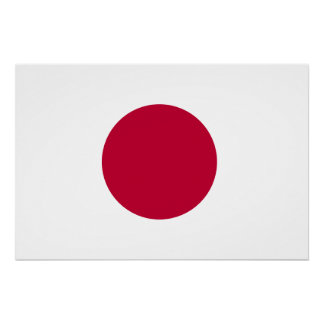 Póster Minimalist Red Circle Design