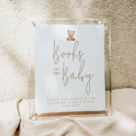 Poster Minimalist Teddy Bear Baby Shower Books For Baby