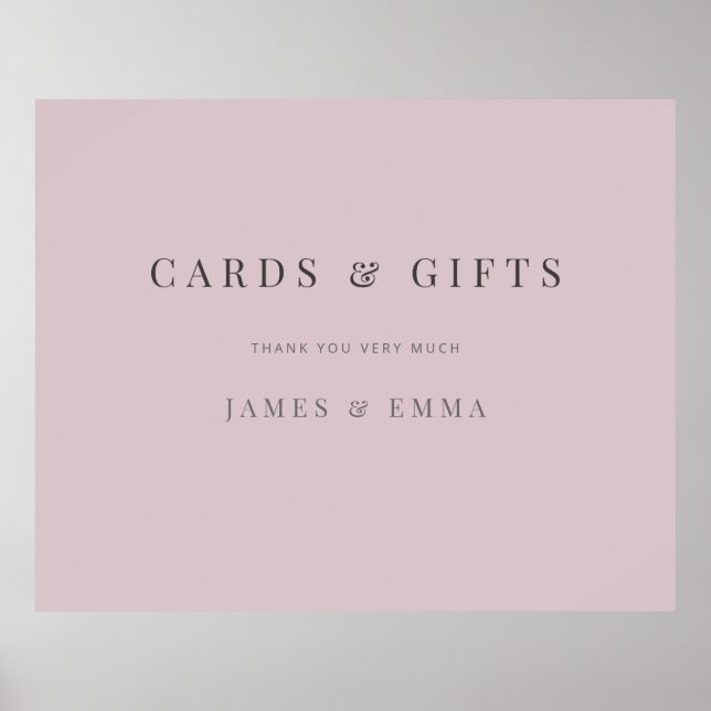 Poster Minimalist Typography Sign Dusky Rose (Frente)