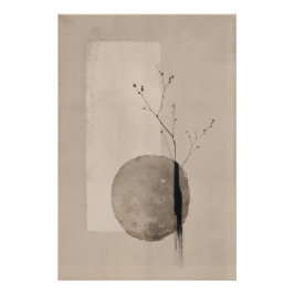 Póster Minimalist Wabi Sabi Poster – Neutral Zen Wall Art