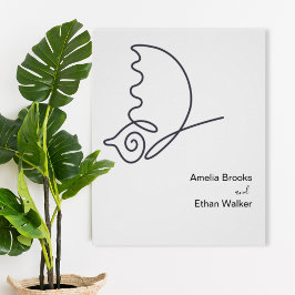 Póster Minimalist Wedding Poster