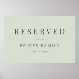 Poster Minimalist Wedding Sign Pale Sage
