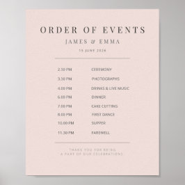 Poster Minimalist Wedding Sign | Warm Blush