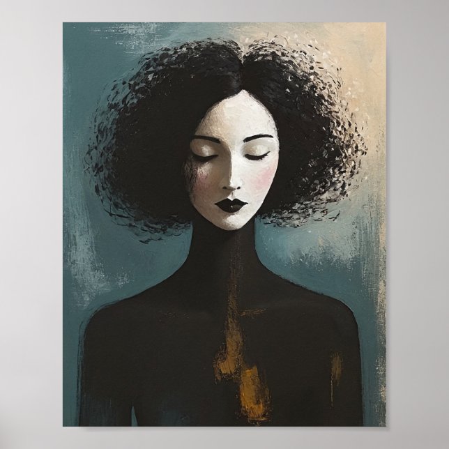 Poster Minimalist Woman Portrait Canvas Print (Frente)