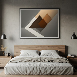 Poster Minimalista Abstrato Geométrico Camadas