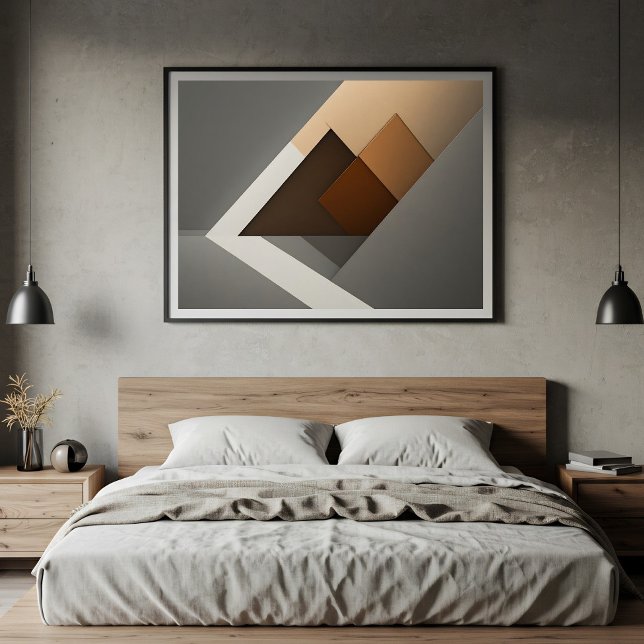Poster Minimalista Abstrato Geométrico Camadas (Criador carregado)