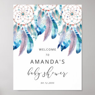 Poster Minimalista Boho - Sinal de Boêmia Chá de fraldas