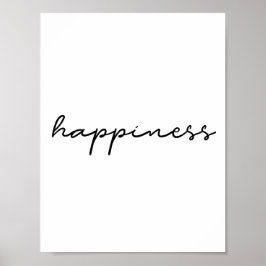 Poster minimalista da felicidade