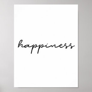 Poster minimalista da felicidade