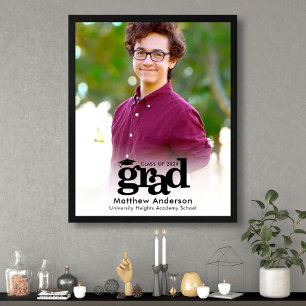 Poster Minimalista da Tipografia Preta para Graduação Bra