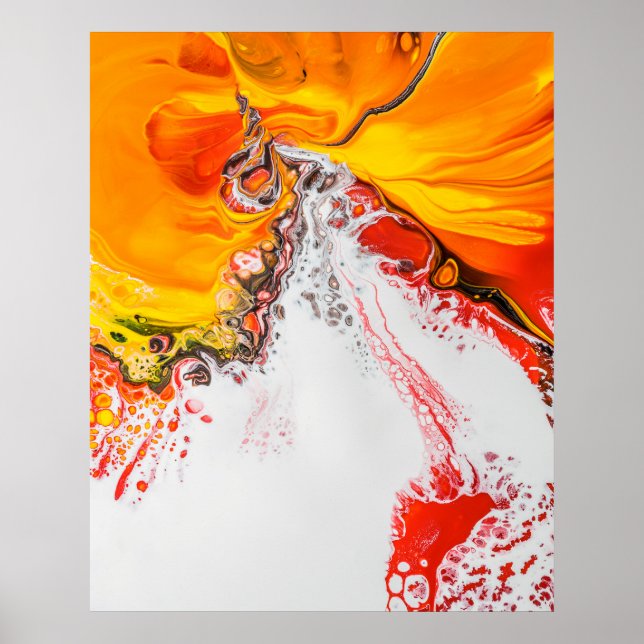 Poster Minimalista de Abstrato laranja (Frente)