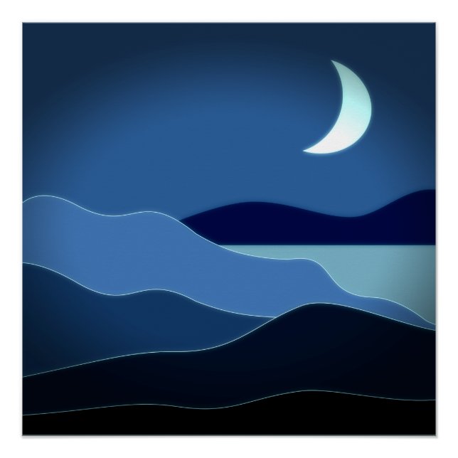 Póster Minimalista de Lua (Frente)