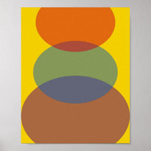 Poster Minimalista de Pedras Empilhadas Arco-Íris