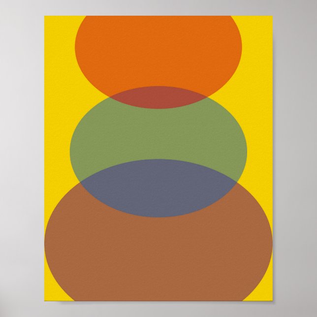 Poster Minimalista de Pedras Empilhadas Arco-Íris (Frente)