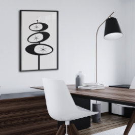 Poster Minimalista de Starburst de Idade Atômica de IMPRE