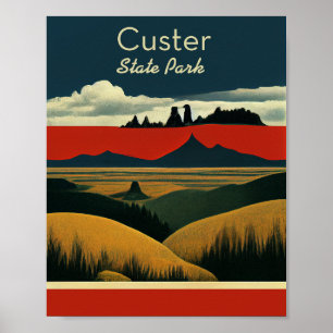 Poster Minimalista do Parque Estadual Custer