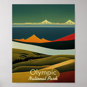 Poster Minimalista do Parque Nacional da olimpiadas