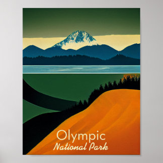 Poster Minimalista do Parque Nacional da olimpiadas