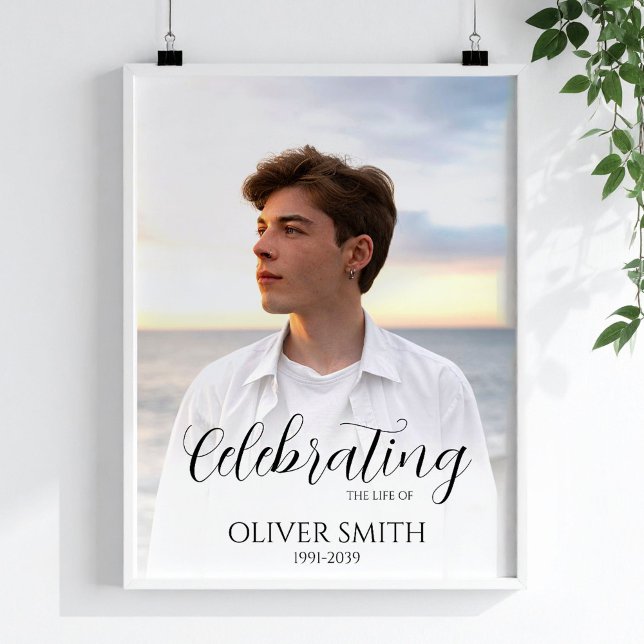 Poster Minimalista Memória Foto Personalizada Celebração  (Criador carregado)