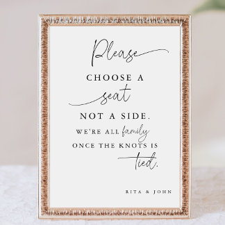 Poster Minimalista moderno escolha assento não casado lat