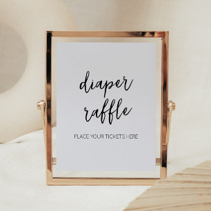 Poster Minimalista Olá Bebê Moderna Raffle