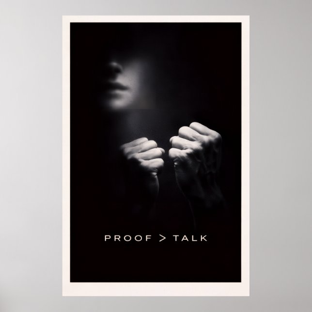Poster Minimalista Subestimado - Poder Silencioso Motivac (Frente)