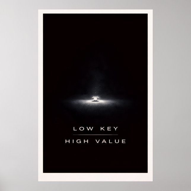 Poster Minimalista Subestimado - Poder Silencioso Motivac (Frente)