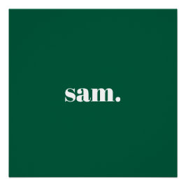 Póster Minimalista texto personalizado negrito verde