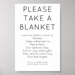 Poster Minimalista - Tome um Sinal de Casamento em Branco