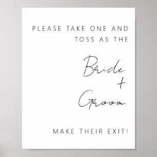 Poster Minimalistic Confetti Exit Sign