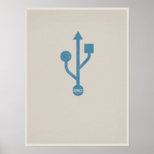 Poster minimalistic de USB