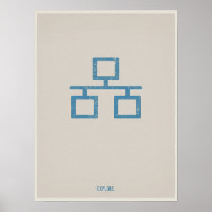 Poster minimalistic do Ethernet