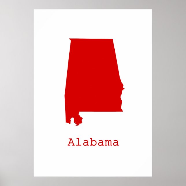 Poster Mínimo Alabama Estados Unidos (Frente)