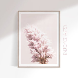 Poster Mínimo cor-de-rosa para fechar a fotografia de uma