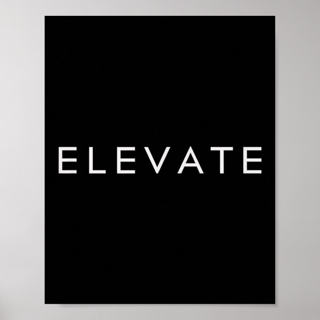 Poster Mínimo de Inspiração Elevada de Cotação Motivacion (Frente)