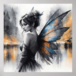 Poster Mínimo de mortalha de asa graciosa