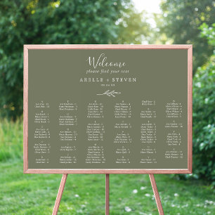 Poster Mínimo de Placa Sentada Alfabética Verde Escuro Es