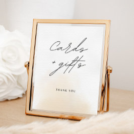 Poster Mínimo de placas de Chá de panela e sinal de prese