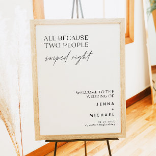 Poster Mínimo - Duas Pessoas com Sinal direito