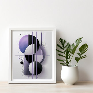 Poster Mínimo Elegante Abstrato Geométrico Moderno