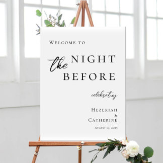 Poster Mínimo elegante Na Noite Antes do Ensaio Bem-vindo