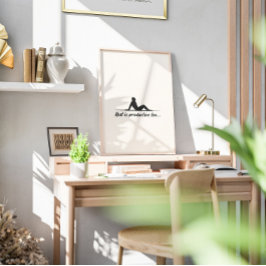 Poster Mínimo Inspiracional Relaxando a cotação da silhue