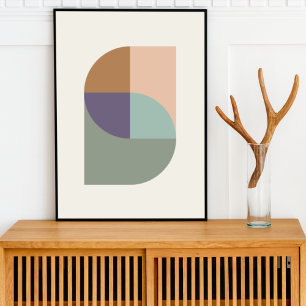 Poster Mínimo Moderno Mínimo Elegante de Abstrato Geom