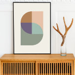 Poster Mínimo Moderno Mínimo Elegante de Abstrato Geométr<br><div class="desc">Um abstrato minimalista moderno,  com um elegante design geométrico em cores mudas,  cor-de-rosa-coral,  laranja-russet,  roxo,  azul-macio,  verde-sábio e cinza natural macia. O acessório perfeito para uma casa moderna.</div>