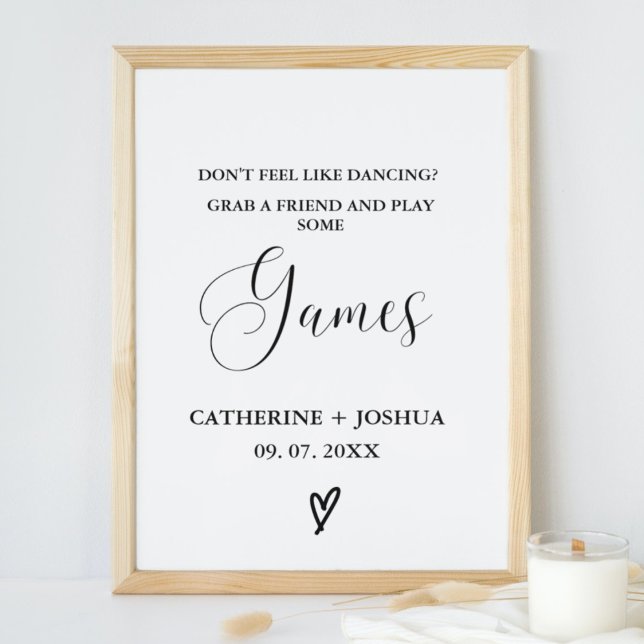 Poster Mínimo Não quero dançar jogue um sinal de jogo (Criador carregado)