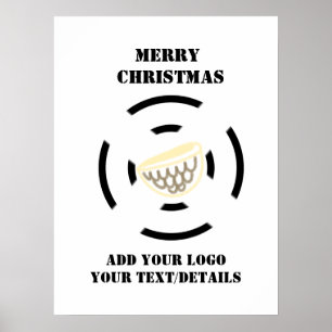 Poster Mínimo simples adicione seu nome de texto de logot