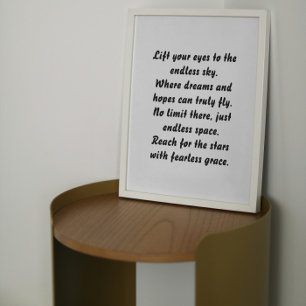 Poster Minipoema Inspiracional do Céu