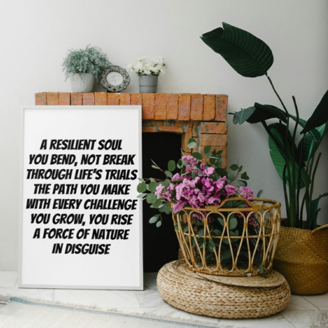 Poster Minipoema inspirador Resilient Soul (Criador carregado)